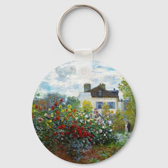 Chaveiro Jardim Romântico de Monet de Casamento da primaver (Frente)