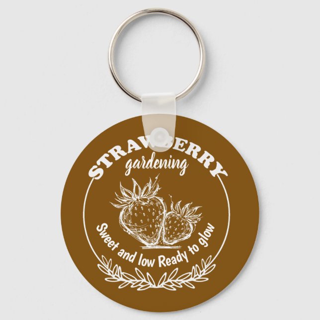 Chaveiro jardinagem de morango (Frente)