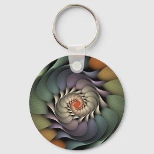 Chaveiro Jardinere Abstrato Rainbow Espiral Floral