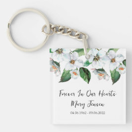 Chaveiro Jasmine Memorial Funeral Photo Keychain