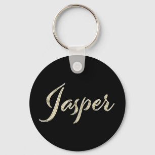Chaveiro Jasper Name whitegold Button Schlüsselanhänger