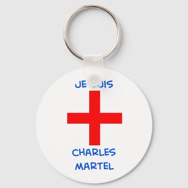 Chaveiro je suis charles martel crusader cross (Frente)