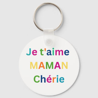 Chaveiro "Je t'aime MAMAN chérie" Cute Kids Keychain