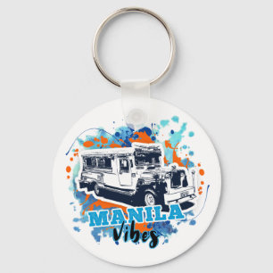 Chaveiro Jeepney Manila Vibes Blue Orange