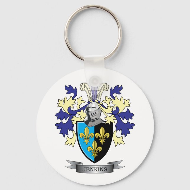 Chaveiro Jenkins Family Crest Casaco de Armas (Frente)
