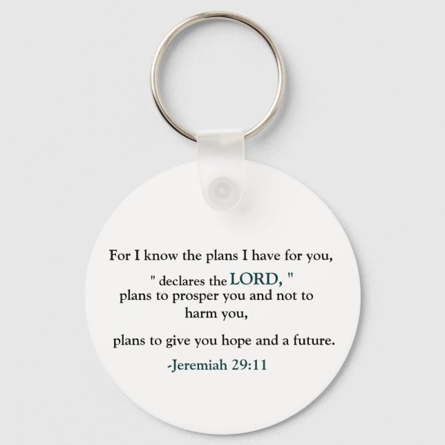 Chaveiro Jeremiah 29:11 (Frente)