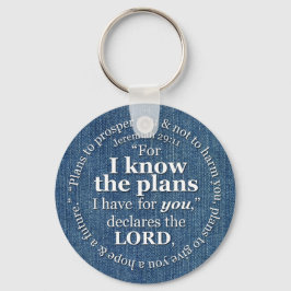 Chaveiro Jeremiah 29:11 Eu conheço a Bíblia dos planos Vers