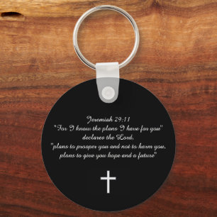 Chaveiro Jeremiah 29:11 Presente Cristão Personalizado