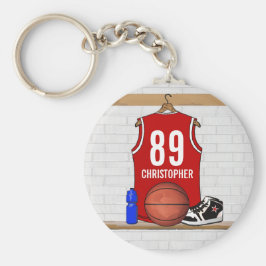 Chaveiro Jersey Red e White Basball Personalizados