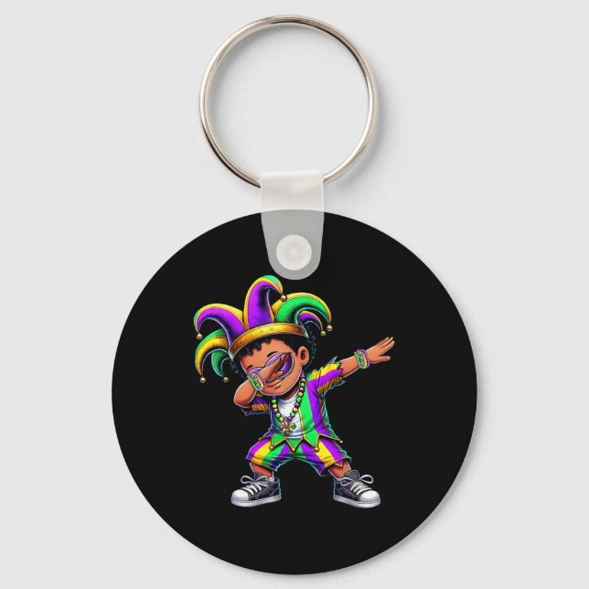 Chaveiro Jester Hat Mardi Gras Shirts Dabbing Boys New (Frente)