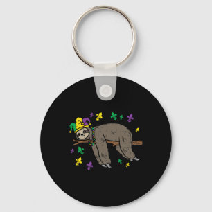 Chaveiro Jester Sloth Lazy Day Animal Cute Engraçado Mardi