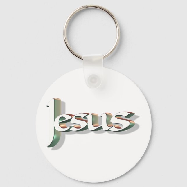Chaveiro Jesus 3D Vert 3D (Frente)