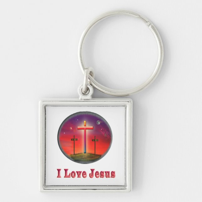 Chaveiro Jesus ama (Frente)