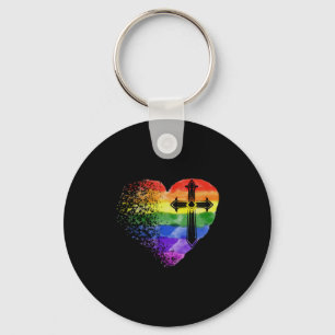 Chaveiro Jesus ama Cristo Heart LGBT Love Jesus