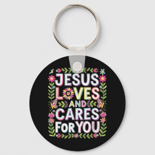 Chaveiro Jesus Ama E Cuida De Você