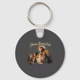 Chaveiro Jesus Ama Gatos Cristão Amante de Gatos Jesus Abra