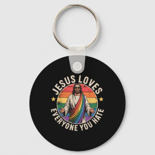 Chaveiro Jesus ama todos que você odeia