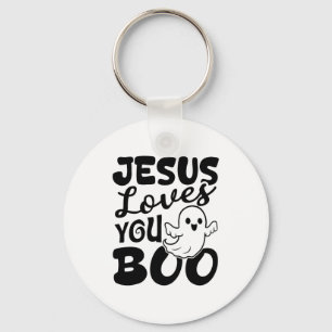 Chaveiro Jesus Ama Você Boo Cristão Halloween Fantasma Dive