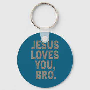 Chaveiro Jesus ama você, mano, divertido, cristão, homens, 