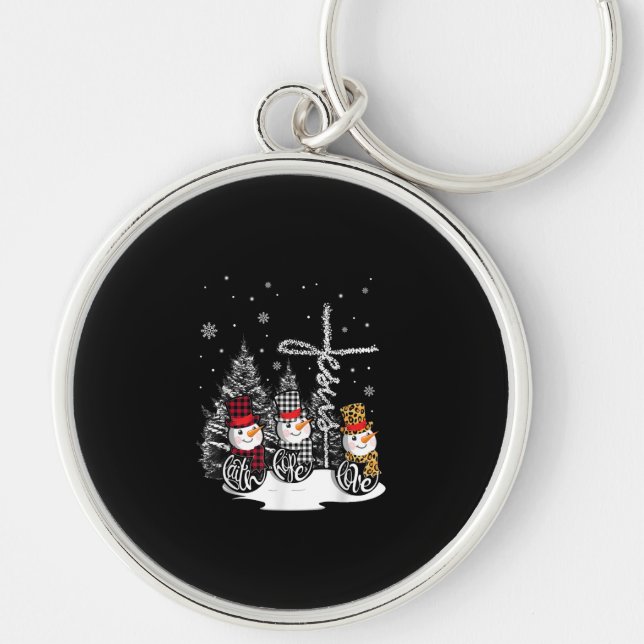 Chaveiro Jesus Amor | Jesus Faith Hope Love Snowman (Frente)