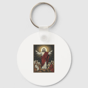 Chaveiro Jesus Antigo Glória Radiante Gravação Cristã De