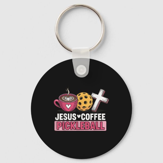 Chaveiro Jesus Café Pickleball (Frente)