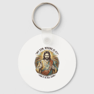 Chaveiro Jesus Caneca de Cerveja Quebrada Vazia Barman Bebe
