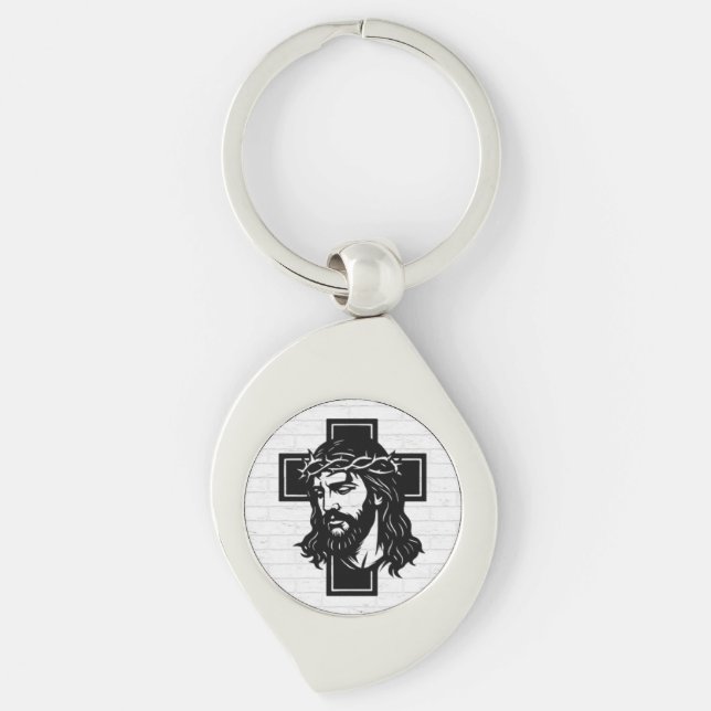 Chaveiro Jesus Christ Spiritual Art Keychain - Religious Ke (Frente)