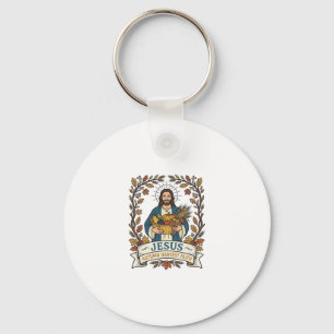 Chaveiro Jesus Colheita de Outono Fé Jesus Colheita de Outo
