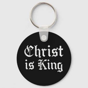 Chaveiro Jesus Cristo é Rei - estilo gótico grunge erosiona