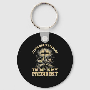 Chaveiro Jesus Cristo É Rei Trump É Meu Presidente