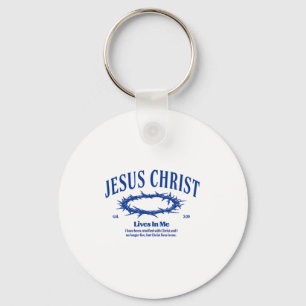 Chaveiro Jesus Cristo Mora Em Mim Coroa De Espírito Bíblia