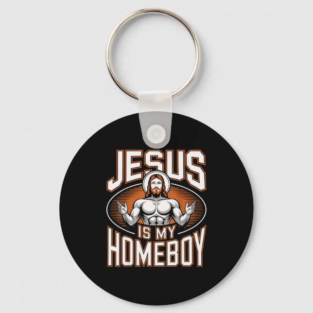 Chaveiro Jesus É Meu Parceiro Religioso Academia Fé Cristã (Frente)