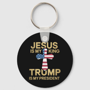 Chaveiro Jesus É Meu Rei, Trump É Meu Presidente