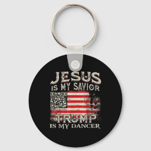 Chaveiro Jesus É Meu Salvador Trump É Meu Dançarino Qr Trum