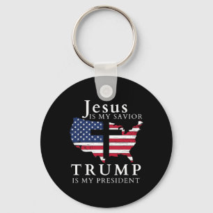 Chaveiro Jesus É Meu Salvador Trump É Meu Presidente