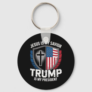 Chaveiro Jesus É Meu Salvador Trump É Meu Presidente Pro-tr