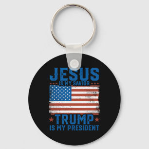Chaveiro Jesus É Meu Salvador Trump É Meu Presidente Trump 
