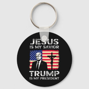 Chaveiro Jesus É Meu Salvador Trump É Meu Presidente Trump 