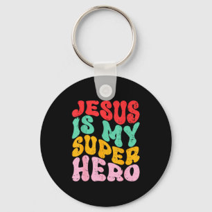Chaveiro Jesus É Meu Super-Herói - Religioso Cristão
