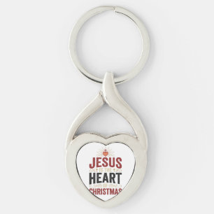 Chaveiro Jesus É o Coração da Camisa Vintage de Natal
