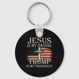 Chaveiro Jesus é o meu salvador é o meu presidente american