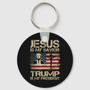 Chaveiro Jesus é o meu salvador Trump é o meu presidente Tr