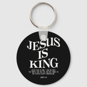 Chaveiro Jesus é o rei John Bíblia verso religioso cristão