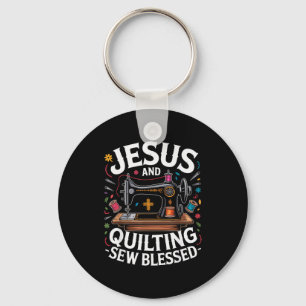 Chaveiro Jesus E Quilting Costurar Abençoado Máquina De Cos