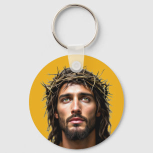 Chaveiro Jesus e Sua Coroa de Cornos