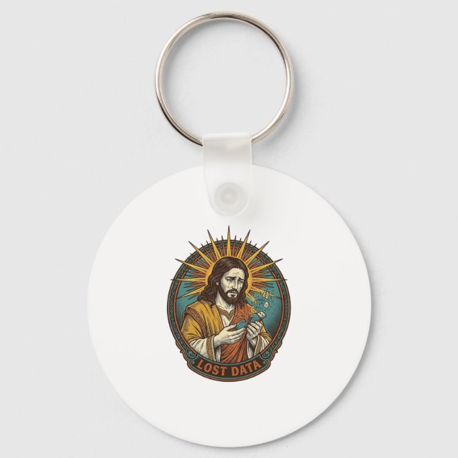 Chaveiro Jesus Esmagou a Unidade Flash USB Perda de Dados H (Frente)