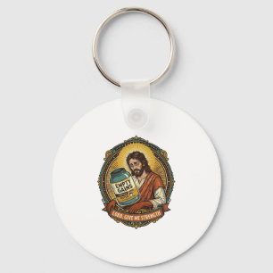Chaveiro Jesus Exausto Tubo de Proteína Vazio Humor de Acad