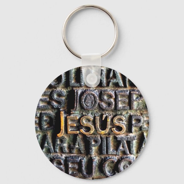 Chaveiro Jesus gravado em metal (Frente)
