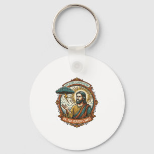 Chaveiro Jesus Irritado Nuvem Escura Chuva Relâmpago Clima 